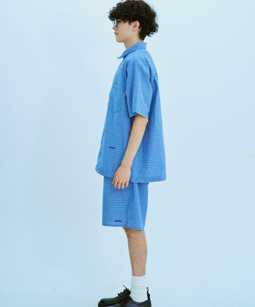 BROKEN BASE（ブロークンベース）の「チェックセットアップパジャマシャツ（シャツ/ブラウス・メンズ・ブルー系/ベージュ系/ピンク系・SMALL/MEDIUM/LARGE）」の18枚目の写真