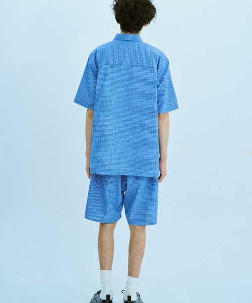 BROKEN BASE（ブロークンベース）の「チェックセットアップパジャマシャツ（シャツ/ブラウス・メンズ・ブルー系/ベージュ系/ピンク系・SMALL/MEDIUM/LARGE）」の19枚目の写真