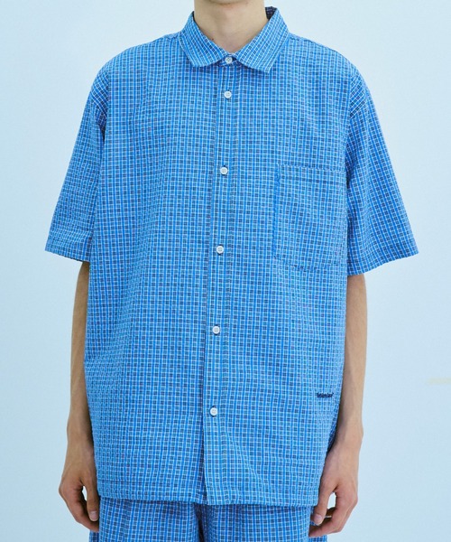 BROKEN BASE（ブロークンベース）の「チェックセットアップパジャマシャツ（シャツ/ブラウス・メンズ・ブルー系/ベージュ系/ピンク系・SMALL/MEDIUM/LARGE）」の20枚目の写真