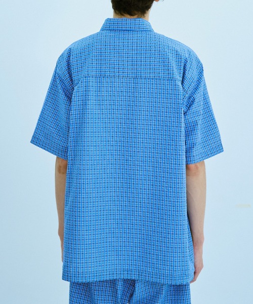BROKEN BASE（ブロークンベース）の「チェックセットアップパジャマシャツ（シャツ/ブラウス・メンズ・ブルー系/ベージュ系/ピンク系・SMALL/MEDIUM/LARGE）」の22枚目の写真