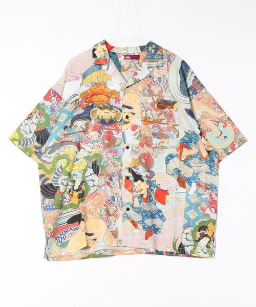 カヤ(カヤ)の「【カヤ】着る、NIPPON ART 浮世色メンズ開襟シャツ(シャツ/ブラウス・メンズ・その他2/その他1/その他3・FREE)」の2枚目の写真