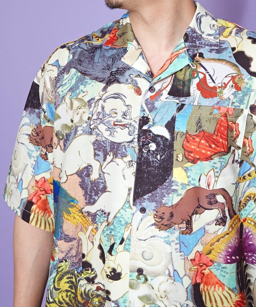 カヤ(カヤ)の「【カヤ】着る、NIPPON ART 浮世色メンズ開襟シャツ(シャツ/ブラウス・メンズ・その他2/その他1/その他3・FREE)」の10枚目の写真