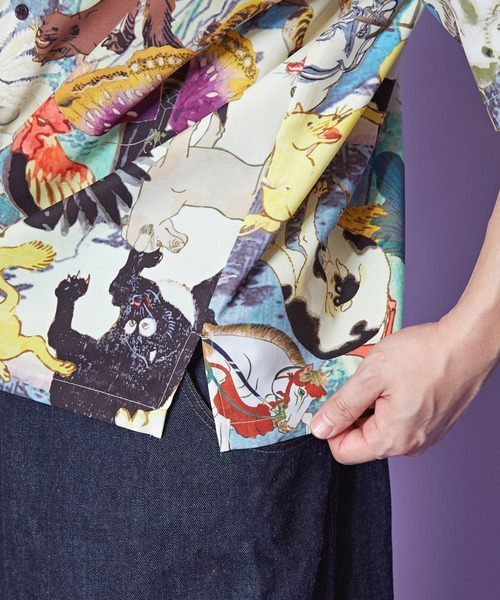 カヤ(カヤ)の「【カヤ】着る、NIPPON ART 浮世色メンズ開襟シャツ(シャツ/ブラウス・メンズ・その他2/その他1/その他3・FREE)」の11枚目の写真