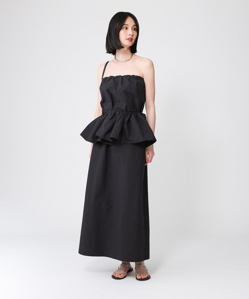 【柳橋唯さんコラボアイテム】マルチWAYキャミワンピース ブラック セール】【柳橋唯さんコラボアイテム】マルチWAYキャミ