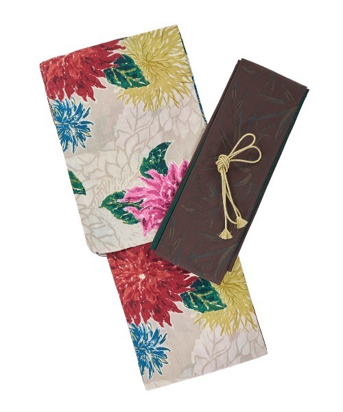 KEITAMARUYAMA ×Ameri BEIGE FLOWER YUKATA セール】KEITAMARUYAMA × Ameri BEIGE FLOWER YUKATA（浴衣