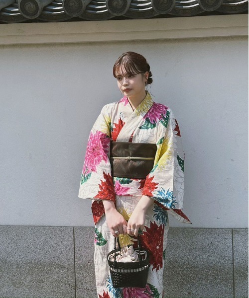 KEITAMARUYAMA ×Ameri BEIGE FLOWER YUKATA KEITAMARUYAMA × Ameri BEIGE FLOWER YUKATA