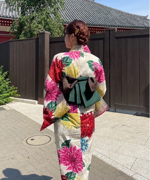 KEITAMARUYAMA ×Ameri BEIGE FLOWER YUKATA KEITAMARUYAMA × Ameri BEIGE FLOWER YUKATA