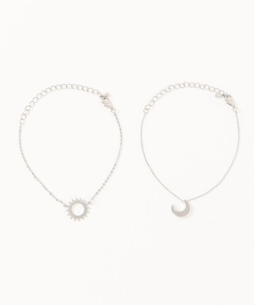 Mayree（メイリー）の「【float】月 太陽 モチーフ シンプル アンクレット【2本セット】（アンクレット・レディース・ゴールド/シルバー・FREE）」の6枚目の写真
