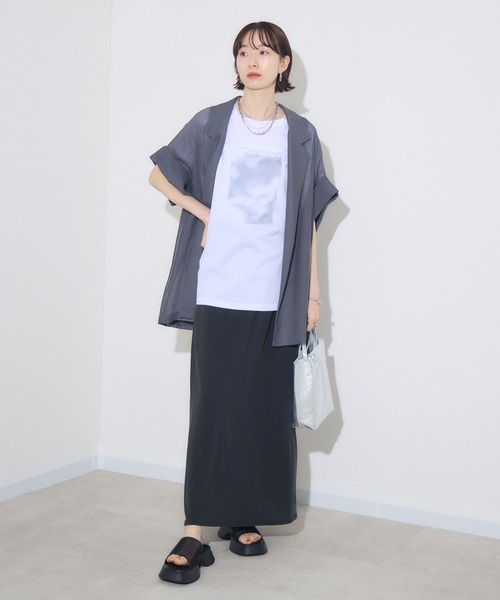 Paradise Picnic（パラダイスピクニック）の「ROSIEE　ソフト風合いイージースカート（スカート・レディース・ブラック/グレイッシュベージュ/オレンジ・FREE）」の10枚目の写真