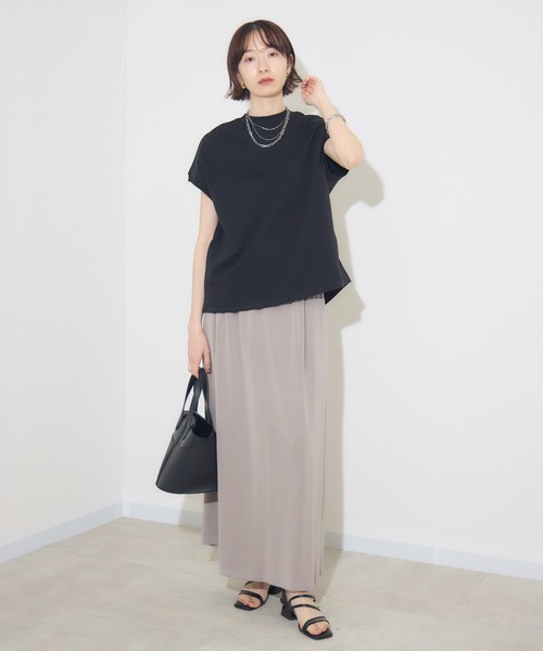 Paradise Picnic（パラダイスピクニック）の「ROSIEE　ソフト風合いイージースカート（スカート・レディース・ブラック/グレイッシュベージュ/オレンジ・FREE）」の11枚目の写真