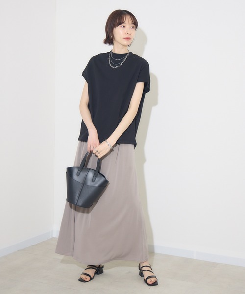 Paradise Picnic（パラダイスピクニック）の「ROSIEE　ソフト風合いイージースカート（スカート・レディース・ブラック/グレイッシュベージュ/オレンジ・FREE）」の12枚目の写真