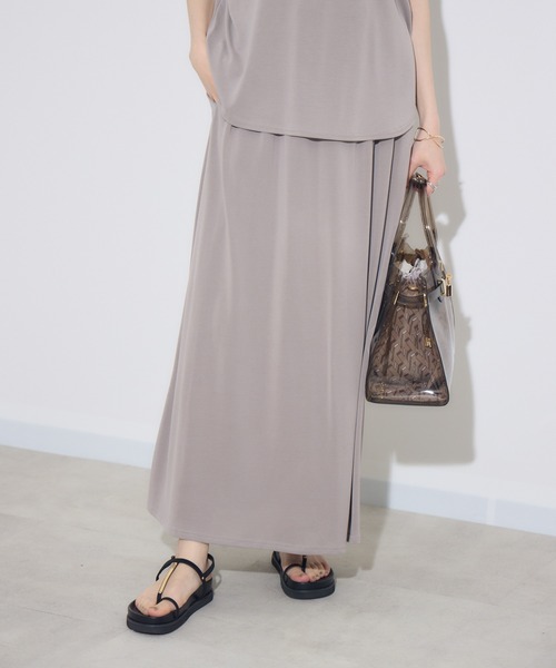 Paradise Picnic（パラダイスピクニック）の「ROSIEE　ソフト風合いイージースカート（スカート・レディース・ブラック/グレイッシュベージュ/オレンジ・FREE）」の16枚目の写真