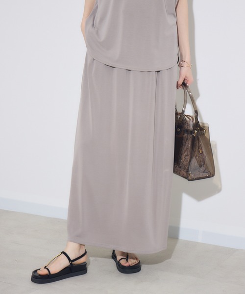 Paradise Picnic（パラダイスピクニック）の「ROSIEE　ソフト風合いイージースカート（スカート・レディース・ブラック/グレイッシュベージュ/オレンジ・FREE）」の18枚目の写真