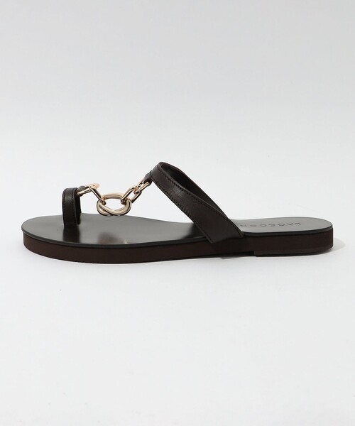 LAOCOONTE（ラオコンテ）の「【別注】LAOCOONTE CAMILA フラットサンダル（サンダル・レディース・ダークブラウン・38/37/36）」の3枚目の写真