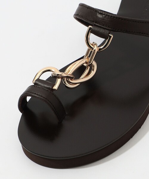 LAOCOONTE（ラオコンテ）の「【別注】LAOCOONTE CAMILA フラットサンダル（サンダル・レディース・ダークブラウン・38/37/36）」の6枚目の写真