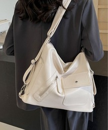 新品　CHARMAINE　本革　レザーバッグ　ホワイト　白 ホワイト レザー バケット ハンドバッグ ショルダーバッグ