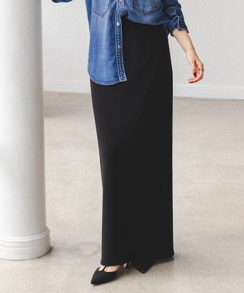 追加》【洗える】コンフォートジャージーライクタイトスカート 4