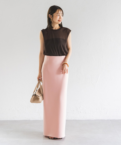 Noble 洗える　コンフォートジャージーライクタイトスカート NOBLE｜《追加》コンフォートジャージーライクタイトスカート