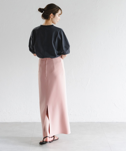 Noble（ノーブル）の「《追加》【洗える】コンフォートジャージーライクタイトスカート 4（スカート・レディース・ホワイト/ブラック/ピンク系その他・40/34/36/38）」の7枚目の写真