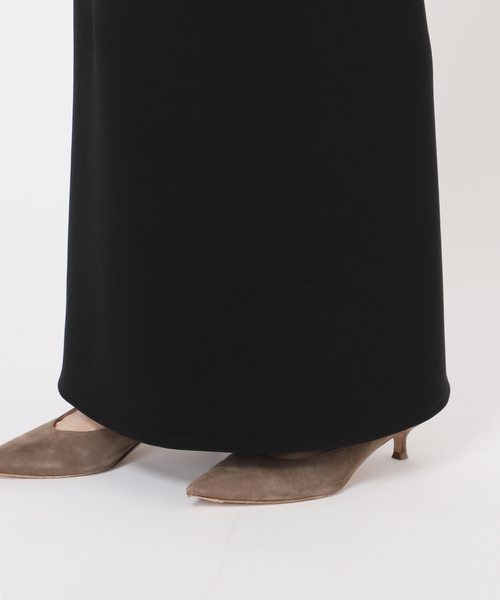 NOBLE コンフォートジャージーライクタイトスカート　ブラック　38 追加》コンフォートジャージーライクタイトスカート（ロング・マキシ丈