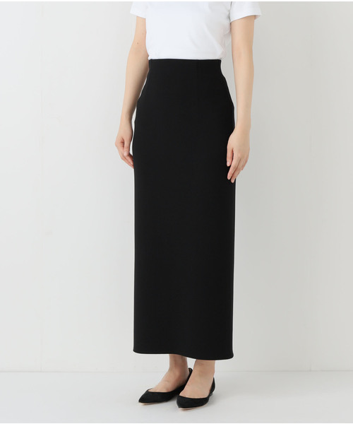 【未使用級】NOBLE ノーブル コンフォートジャージーライクタイトスカート 黒 追加》コンフォートジャージーライクタイトスカート（ロング・マキシ丈