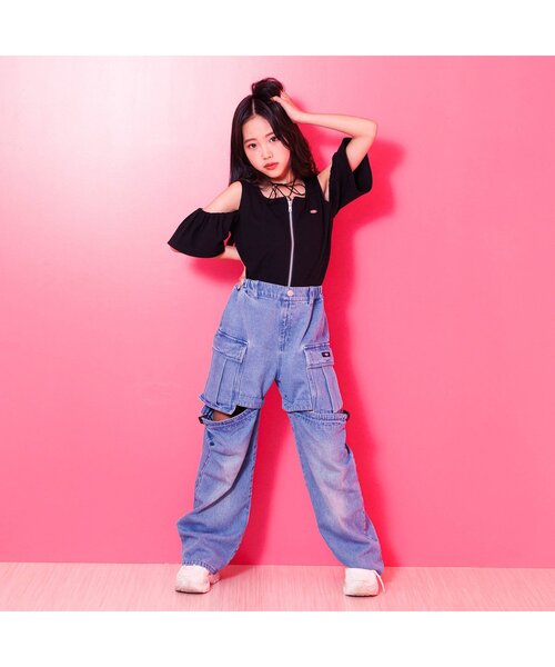 algy（アルジー）の「リブ肩あきトップス（Tシャツ/カットソー・キッズ・ブラック/カーキ/アイボリー・SMALL/MEDIUM/X-SMALL/XX-SMALL）」の4枚目の写真