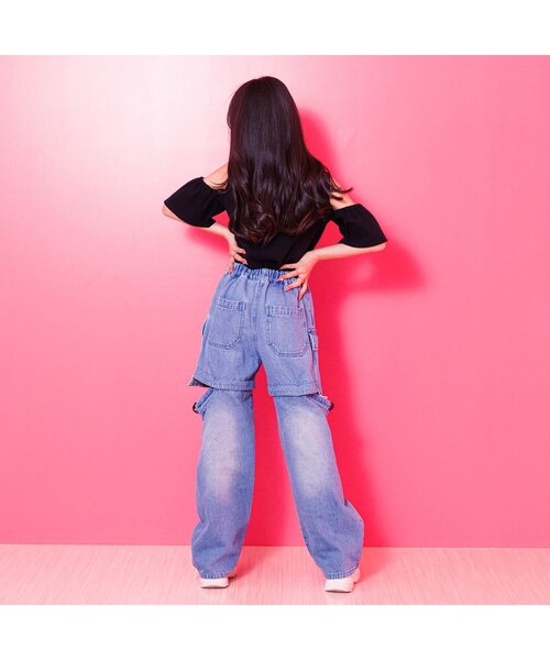 algy（アルジー）の「リブ肩あきトップス（Tシャツ/カットソー・キッズ・ブラック/カーキ/アイボリー・SMALL/MEDIUM/X-SMALL/XX-SMALL）」の5枚目の写真