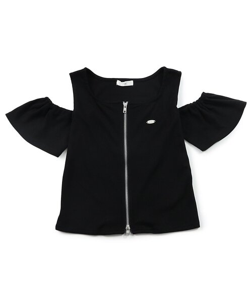 algy（アルジー）の「リブ肩あきトップス（Tシャツ/カットソー・キッズ・ブラック/カーキ/アイボリー・SMALL/MEDIUM/X-SMALL/XX-SMALL）」の7枚目の写真