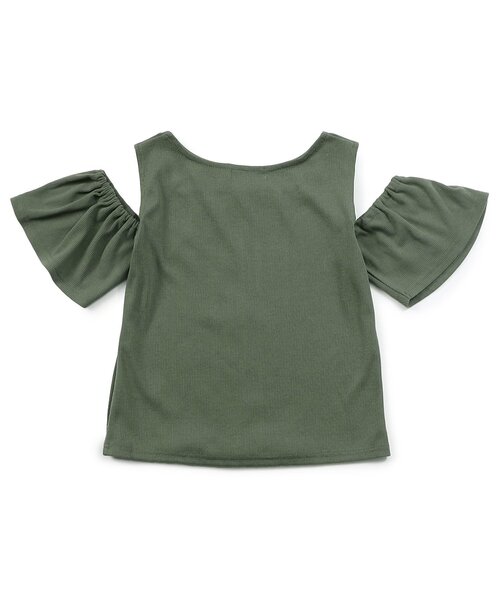 algy（アルジー）の「リブ肩あきトップス（Tシャツ/カットソー・キッズ・ブラック/カーキ/アイボリー・SMALL/MEDIUM/X-SMALL/XX-SMALL）」の10枚目の写真