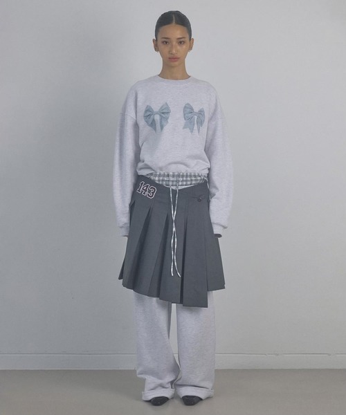 ★SCULPTOR★ Boxer Layered Sweatpants Melange Gray SC24S412N MUSINSA | SCULPTOR Boxer Layered Sweatpants Melange Gray