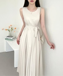ウエストマークプリーツワンピース