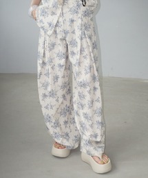 chuclla | リネンブレンド ヴィンテージフラワーワイドスラックス chw25s065(その他パンツ)