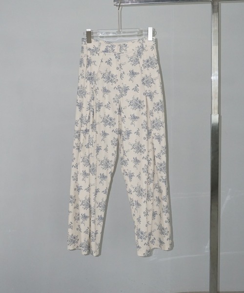 chuclla（チュクラ）の「リネンブレンド ヴィンテージフラワーワイドスラックス chw25s065（その他パンツ・レディース・アイボリー・S/M/L）」の20枚目の写真