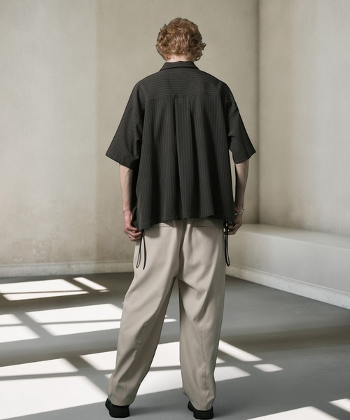 ANEDIST（アンディスト）の「ボウタイ付きサイドレースストライプシャツ（シャツ/ブラウス・メンズ・ネイビー/チャコールグレー・L/M）」の12枚目の写真