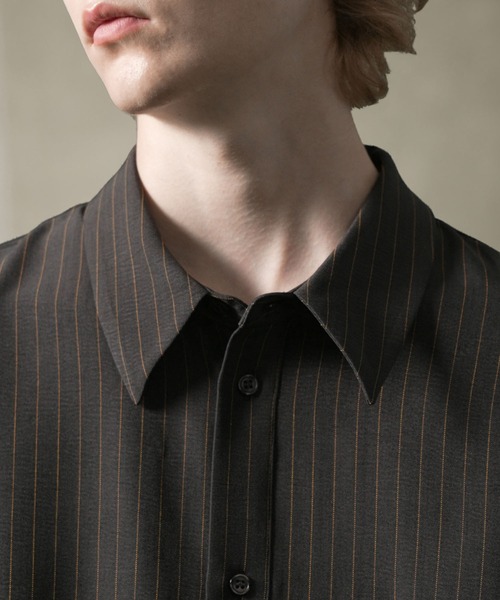 ANEDIST（アンディスト）の「ボウタイ付きサイドレースストライプシャツ（シャツ/ブラウス・メンズ・ネイビー/チャコールグレー・L/M）」の15枚目の写真