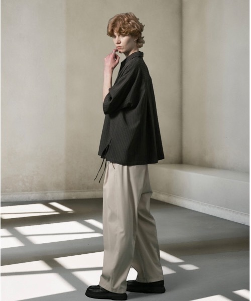 ANEDIST（アンディスト）の「ボウタイ付きサイドレースストライプシャツ（シャツ/ブラウス・メンズ・ネイビー/チャコールグレー・L/M）」の11枚目の写真