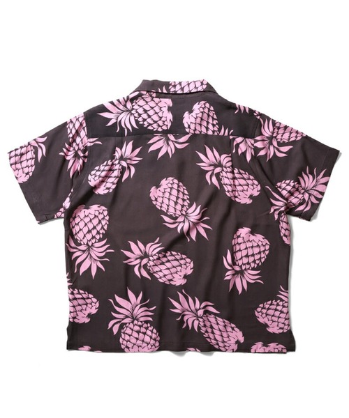 HOUSTON(ヒューストン)の「HOUSTON アロハシャツ(PINEAPPLE)(シャツ/ブラウス・レディース・ブラック/チャコールグレー/ネイビー/ゴールド・1)」の5枚目の写真
