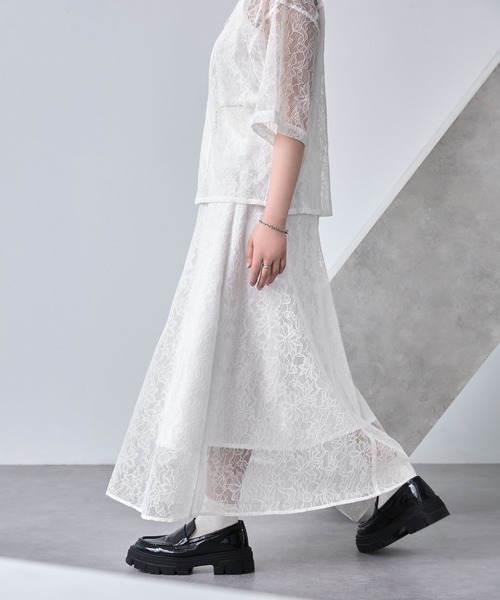 ☆ERDEM☆ エレガントフラワーレースフレアロングスカート♪ ☆ERDEM☆ エレガントフラワーレースフレアロングスカート