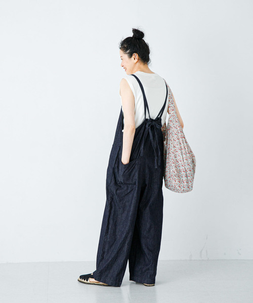 【美品】かぐれ　デニム　サロペット デニムイージーサロペット（サロペット/オーバーオール）｜か