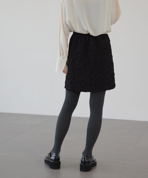 EMMEL REFINES（エメルリファインズ）の「＜EMMEL REFINES＞EM フクレジャカード ミニスカート（スカート・レディース・ホワイト/ブラック・M/S）」の17枚目の写真