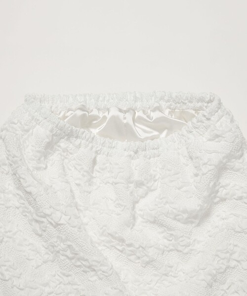 EMMEL REFINES（エメルリファインズ）の「＜EMMEL REFINES＞EM フクレジャカード ミニスカート（スカート・レディース・ホワイト/ブラック・M/S）」の14枚目の写真