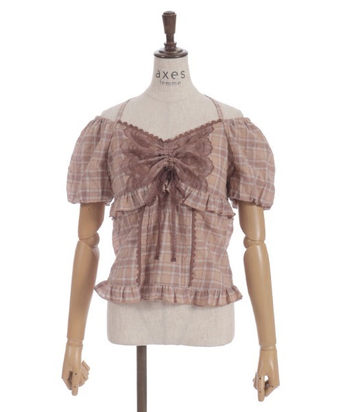 axes femme(アクシーズファム)の「ドロスト使コットンライクプルオーバー(シャツ/ブラウス・レディース・レッド/ホワイト/ベージュ・FREE)」の21枚目の写真