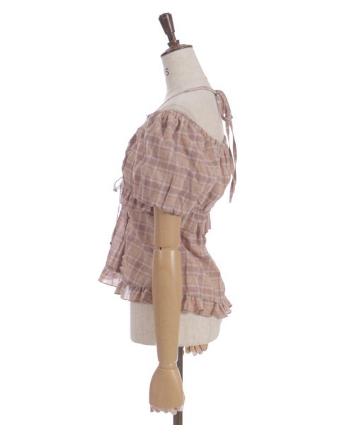 axes femme(アクシーズファム)の「ドロスト使コットンライクプルオーバー(シャツ/ブラウス・レディース・レッド/ホワイト/ベージュ・FREE)」の10枚目の写真