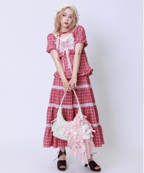 axes femme(アクシーズファム)の「ドロスト使コットンライクプルオーバー(シャツ/ブラウス・レディース・レッド/ホワイト/ベージュ・FREE)」の7枚目の写真