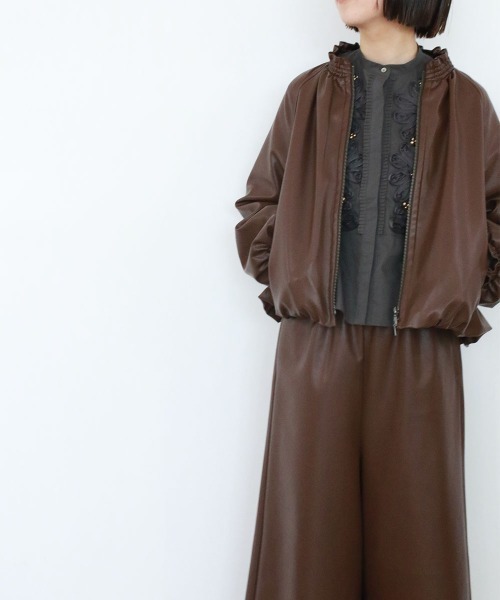 soft eco-leather blouson（ブルゾン）｜Marilyn Moon（マリリンムーン