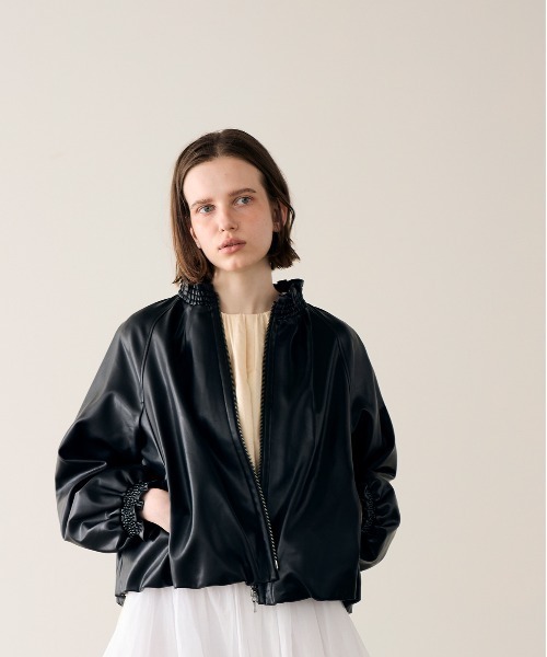 soft eco-leather blouson（ブルゾン）｜Marilyn Moon（マリリンムーン