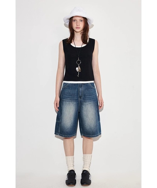ダークグレー デニムフーディー Unisex denim hoodie jacketHoodie ユニセックス 男女兼用デニム