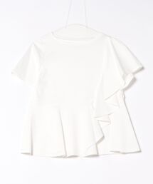 STRAWBERRY-FIELDS | ノーブルポンチ_アシンメトリーフリルカットソー(Tシャツ/カットソー)