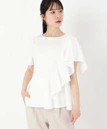 ノーブルポンチ_アシンメトリーフリルカットソー