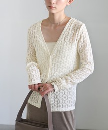 select MOCA（セレクトモカ）の「シアーレースVネックカーディガン（カーディガン/ボレロ）」